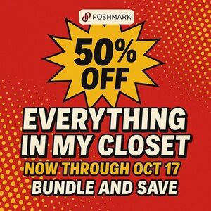 Closet cleanout!  Bundle your items and offer me half 👍. Happy Poshing!